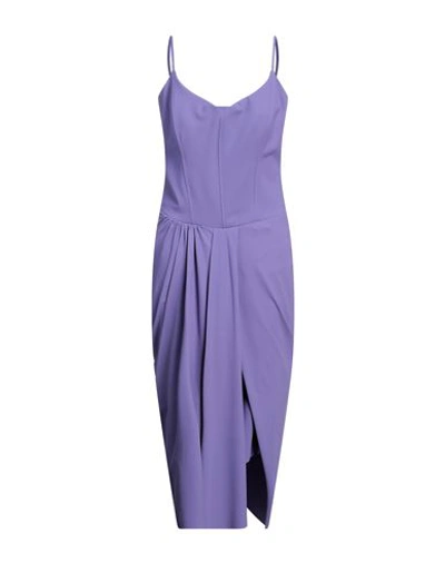 Chiara Boni La Petite Robe Woman Midi Dress Purple Size 10 Polyamide, Elastane In Purple