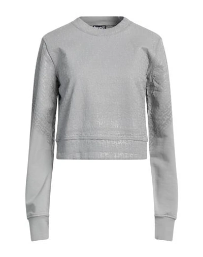 Shop Diesel Woman Sweatshirt Grey Size L Cotton, Elastane