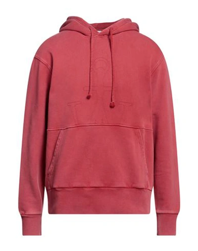 Shop Jw Anderson Man Sweatshirt Coral Size L Cotton, Elastane In Red