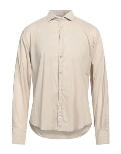 Shop Panama Man Shirt Beige Size Xl Cotton, Elastane