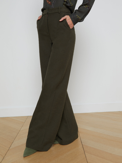 Shop L Agence Pilar Wide-leg Pant In Army