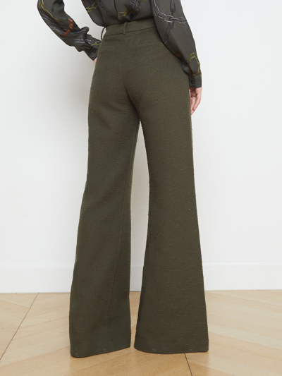 Shop L Agence Pilar Wide-leg Pant In Army