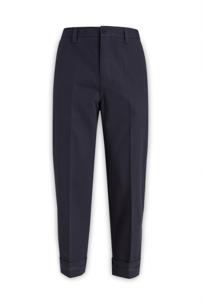 Shop Dior Homme Straight Leg Trousers In Navy