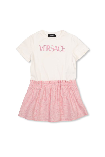Shop Versace Kids Barocco Printed T In Multi