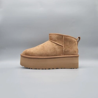 Pre-owned Ugg Classic Ultra Mini Plattform Chestnut - 1135092-che - Neu/ovp ✅ In Braun