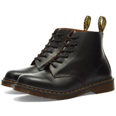 Pre-owned Dr. Martens' Dr.martens Vintage 101 Boot Quilon Made In England Schwarz