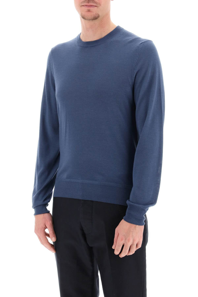 Shop Tom Ford Light Silk-cashmere Sweater Men In Blue