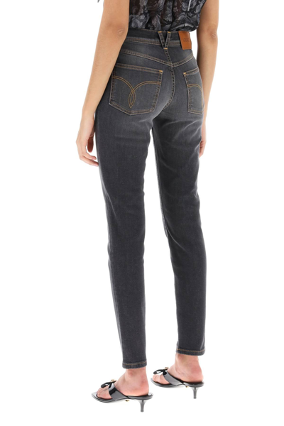 Shop Versace Medusa '95 Skinny Jeans Women In Gray