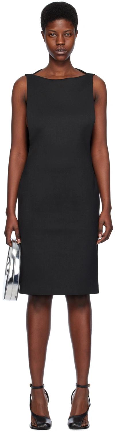 Coperni Black Cape Minidress In Black