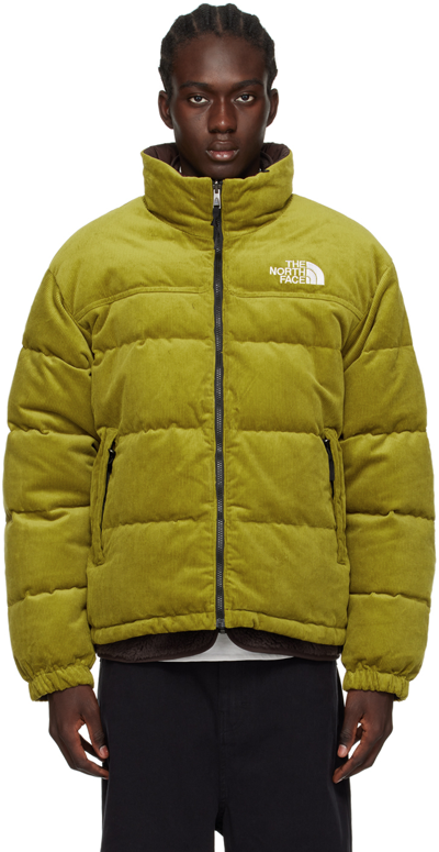 Shop The North Face Green '92 Reversible Nuptse Down Jacket In O62 Sulphur Moss/coa