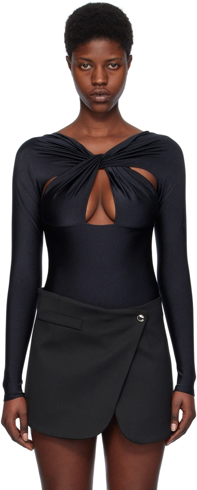 Shop Coperni Black Twisted Bodysuit