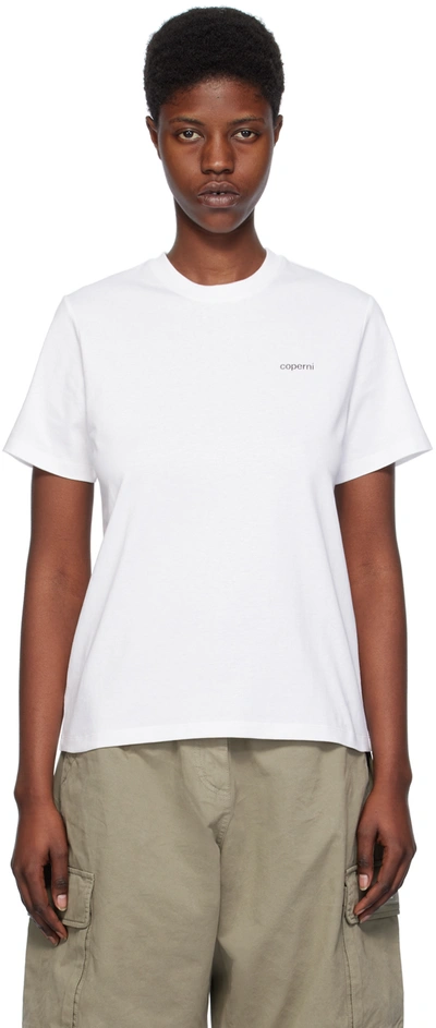 Shop Coperni White Boxy T-shirt In Optwht Optic White