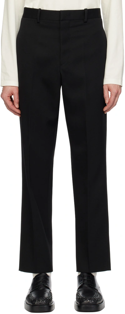 Jil Sander Black Tapered Pants In 001 Black