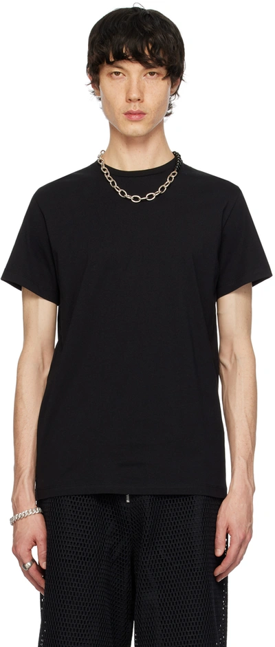 Shop Jil Sander Black Crewneck T-shirt In 001 Black
