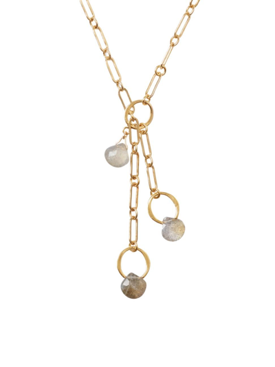 Shop Chan Luu Women's 18k-gold-plated & Freshwater Pearl Or Labradorite Pendant Necklace