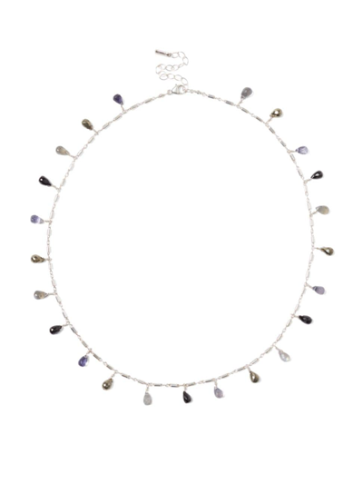 Shop Chan Luu Women's Sterling Silver & Multi-gemstone Necklace In Iolite Mix