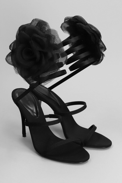 Shop Magda Butrym Sandals In Black Suede