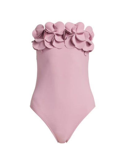 Shop Karla Colletto Swim Women's Tess Bandeau One-piece Swimsuit In Dusty Pink