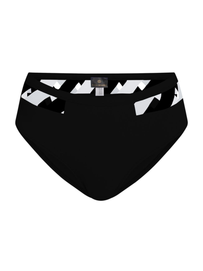 Valimare Women's Martinique High-rise Bikini Bottoms In Black White ...
