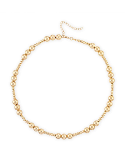 Shop Alexa Leigh Women's Big Threes 14k-gold-filled Beaded Necklace In Yellow Gold