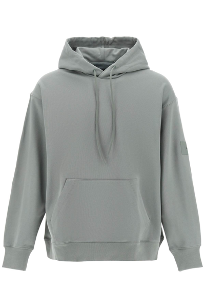 Shop Y-3 Hoodie In Cotton French Terry In Green