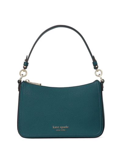Shop Kate Spade Women's Hudson Pebbled Leather Crossbody Bag In Artesian Green