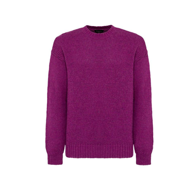 Shop Roberto Collina Crewneck Knitted Sweater In Purple