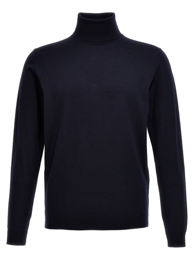 Shop Roberto Collina Long Sleeved Knitted Sweater In Blue