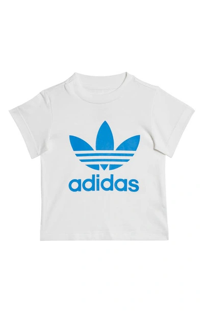 Shop Adidas Originals Lifestyle Cotton T-shirt & Shorts Set In Bluebird