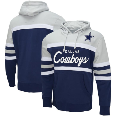Shop Mitchell & Ness Navy/ Dallas Cowboys Head Coach Pullover Hoodie
