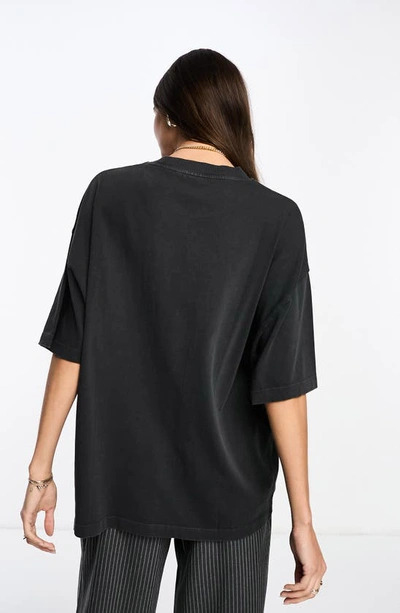 Shop Asos Design Boyfriend Cotton T-shirt In Black