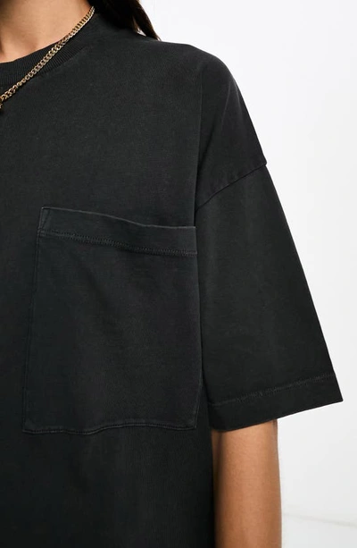 Shop Asos Design Boyfriend Cotton T-shirt In Black