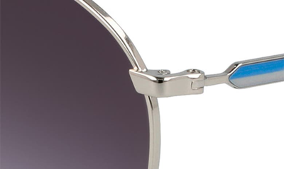 Shop Longchamp 56mm Gradient Double Bridge Aviator Sunglasses In Gold Grey Gradient
