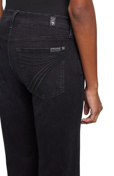 7 For All Mankind Modern Dojo High-rise Flared Jeans In Black Rose