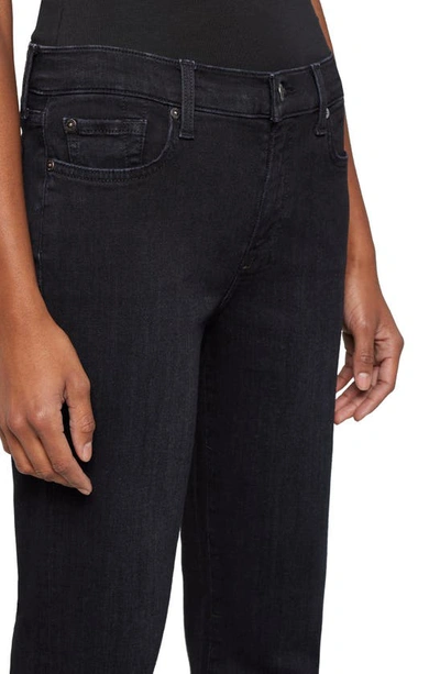 Shop 7 For All Mankind Dojo Tailorless Flare Leg Jeans In Black Rose