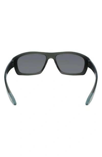 Shop Nike 59mm Brazen Boost Rectangle Sunglasses In Matte Dark Grey White Silver