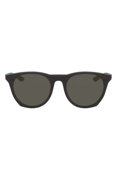 Shop Nike 51mm Essential Horizon Round Sunglasses In Matte Sequoia Grey Bronze