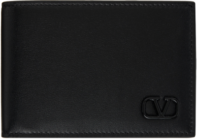 Shop Valentino Black Hardware Wallet In Nero
