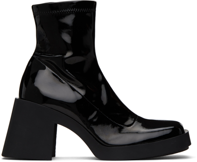 Shop Justine Clenquet Black Lucy Boots In Black Patent