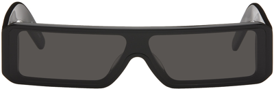 Shop Rick Owens Black Geth Sunglasses In 0909 Black/black