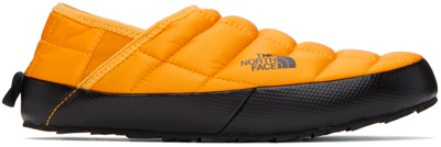 Shop The North Face Orange Thermoball Traction V Loafers In Zu3 Summit Gold/tnf