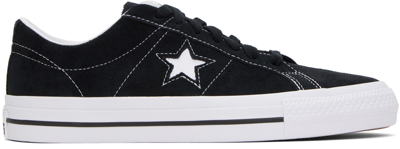Shop Converse Black One Star Pro Sneakers In Black/black/white