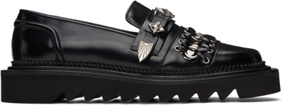 Shop Toga Virilis Black Leather Loafers
