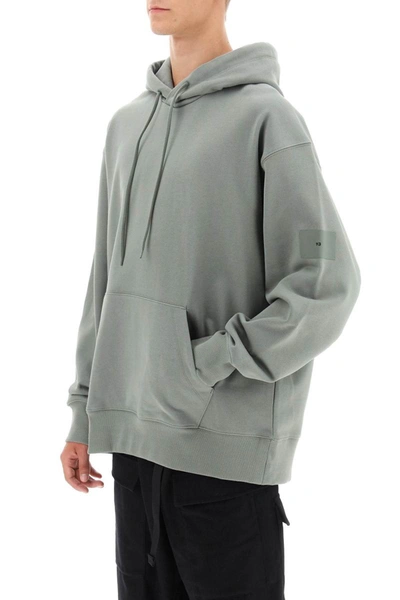 Shop Y-3 Hoodie In Cotton French Terry In Green