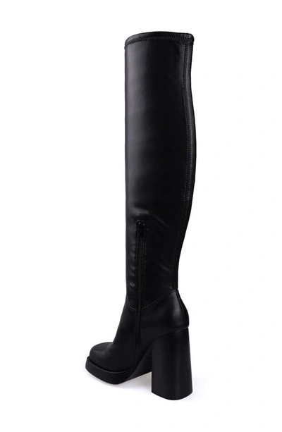 Shop Candies Gild Over The Knee Boot In Black Faux