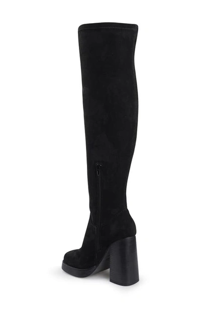 Shop Candies Candie's Gild Over The Knee Boot In Black Micro