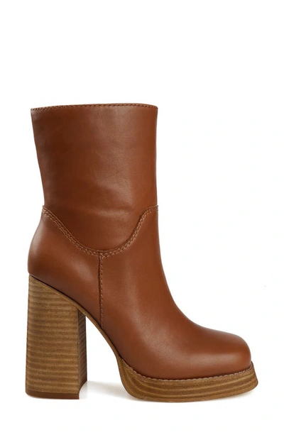 Shop Candies Glam Bootie In Tan Leather