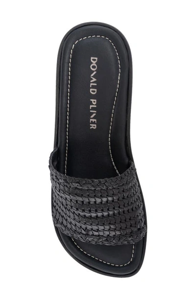 Shop Donald Pliner Basketweave Wedge Sandal In Black