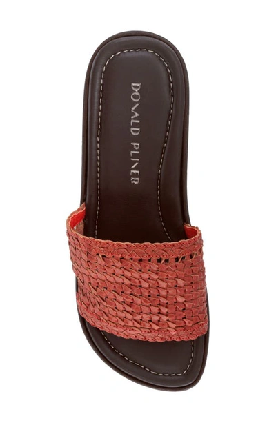 Shop Donald Pliner Basketweave Wedge Sandal In Persimmon