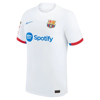 Shop Nike Robert Lewandowski White Barcelona 2023/24 Away Authentic Jersey